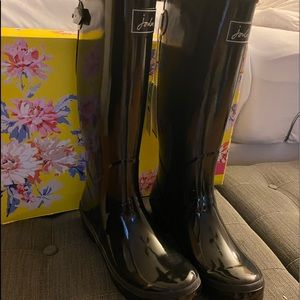 Joules field Wells gloss rain boots NWT